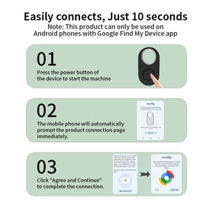 Localizzatore Anti-smarrimento <span class=keywords><strong>Google</strong></span> Android BLE 5.4 con 1 Anno di Autonomia, Tracciamento Globale e Altoparlante Integrato per Veicoli, Bambini, Animali Domestici, Chiavi - Product Image 3