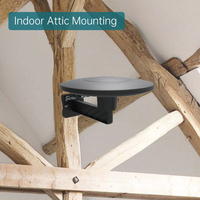 Antenne TV numérique HD Antop à réception longue portée 360 degrés pour intérieur/extérieur, chaînes gratuites