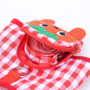 Arnés de Poliéster de Alta Elasticidad C04 para Mascotas, Diseño a Cuadros, a Prueba de Escapes, Correas de Plástico, Bolsillo, Talla S, Conveniente - Product Image 5