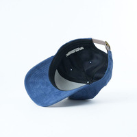 Gorras de Béisbol de Alta Calidad para Hombre, de Gamuza, con Logotipo Bordado en 3D Personalizado, de 5 Paneles, con Hebilla de Cuero Ajustable