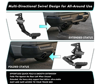Customized Truck Modified Accessories Aluminum Alloy Rear Bed Step Bumper Tailgate Pedal Step Suitable for Dodge Ram