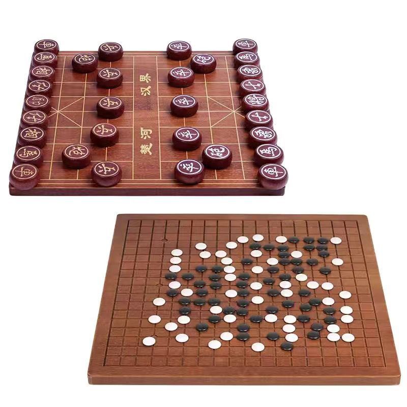 Ajedrez alto + piezas + tarro