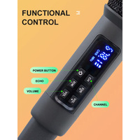 Microphone de conférence sans fil rechargeable, dynamique, portable, avec suppression du bruit, 50 canaux, fréquence UHF ajustable