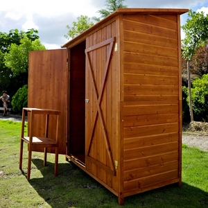 Casetta da Giardino <span class=keywords><strong>in</strong></span> <span class=keywords><strong>Legno</strong></span> <span class=keywords><strong>per</strong></span> Esterni, Organizzatore Attrezzi, Ripostiglio <span class=keywords><strong>per</strong></span> Giardino con Porta Singola, Armadio da Giardino - Product Image 1
