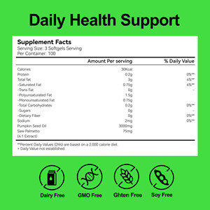 OEM ODM Pumpkin Seed Oil Softgel with Calories Protein Dietary Fiber Boosts Immune Sysyem Protects Digestive Health - Product Image 2