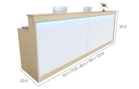 Comptoir de réception, comptoir de réception de salon moderne avec tiroir verrouillable, plateau pour clavier et armoire de rangement, comptoir de magasin
