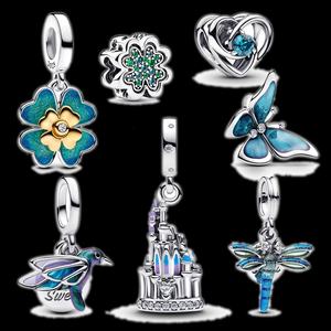 Nueva Llegada, Gran <span class=keywords><strong>Venta</strong></span>, Adorno <span class=keywords><strong>de</strong></span> Cobre Blanco Plateado con Forma <span class=keywords><strong>de</strong></span> Corazón Hueco, Castillo, Ángel, Libélula, Abeja, Pájaro Volador, Diseño <span class=keywords><strong>de</strong></span> Dibujos Animados - Product Image 1