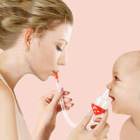 Aspirador Nasal Portátil para Bebés con Forma de Hongo, Succión Oral, Libre de BPA, Punta Suave, Herramienta de Limpieza Nasal Infantil