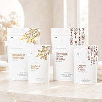 Sachets Doypack personnalisés avec logo, faible MOQ, refermables, impression numérique, finition mate, résistants à l'humidité pour les sels de bain