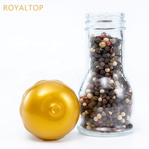 Molino de sal y pimienta de cerámica ruso más vendido, función Manual, botella de vidrio, coctelera de especias con tapa de molinillo de bolas de colores - Product Image 3