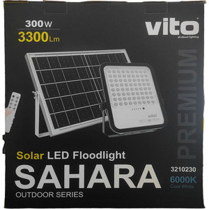 Reflector Solar LED Vito de 300 W, 3300 lm, 6000 K, IP65, Iluminación Exterior - Product Image 2
