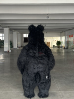 Costume de mascotte gonflable personnalisé en peluche, nouveau design tendance pour fête de célébration, costume de mascotte ours noir