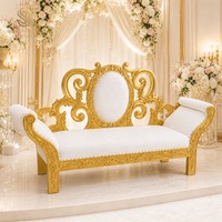 Nouvelle Arrivée Chaises Trônes de Luxe Dorées pour Mariage et Événements, pour la Mariée et le Marié, Chaise de Salle à Manger pour Hôtel et Villa