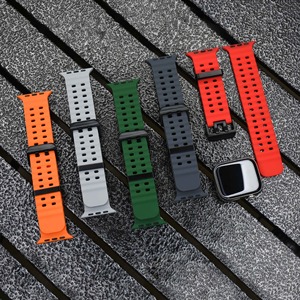 Bracelet en silicone Upro Ocean pour Apple Watch 9 8 7 5 4 SE Ultra 49 mm, bracelet sport respirant en silicone, bracelet en caoutchouc Correa - Product Image 2