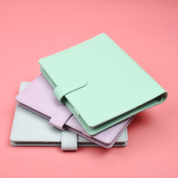 Album photo et de documents Kpop personnalisé A5 A6, couverture en cuir PU, porte-cartes avec 4 pochettes et un classeur à pochettes