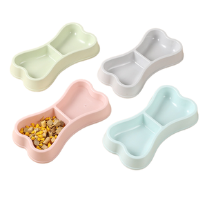 Pabrik baru grosir khusus mangkuk anjing berbentuk tulang mangkuk ganda mangkuk hewan peliharaan anjing berbentuk tulang - Product Image 1