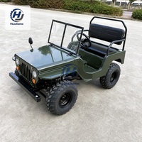 Mini Jeep Vintage Rétro 150CC à Essence, Véhicule Tout-Terrain à Transmission par Chaîne, Personnalisé par l'Usine de Hainan, Idéal pour les Balades Décontractées