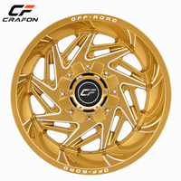 Jantes forgées sur mesure en or, 2 pièces, 22/24 pouces, 6x135 ET, concaves profondes, neuves pour camionnettes de luxe américaines, ODM