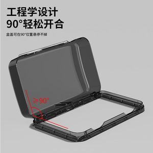 ฝาครอบกันน้ำสำหรับเต้ารับติดผนังแบบ 86 ชนิด 4 ช่อง 2 พอร์ต USB วัสดุ ABS IP44 ป้องกันด้วยกาวใส - Product Image 2