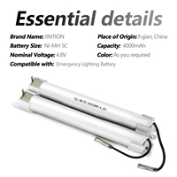 JINTION 4.8V 4000mAh NiMH Baterai Pengganti Lampu Darurat untuk Yuasa B904 2 Plus 2 LAHT400