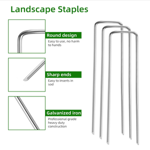 <span class=keywords><strong>Grapas</strong></span> de Césped Tipo U de Acero Galvanizado con Vástago Liso <span class=keywords><strong>para</strong></span> Fijación de Césped <span class=keywords><strong>Artificial</strong></span> - Product Image 6