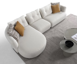 Ensemble de meubles modulaires multi-sièges de style moderne européen minimaliste Chesterfield canapés en tissu éponge pour le salon d'hôtel - Product Image 4