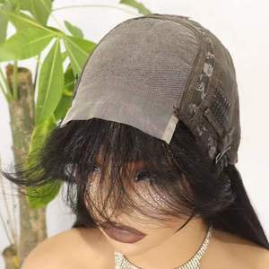 Perruque de <span class=keywords><strong>cheveux</strong></span> humains longue et droite en vrac 250 de densité <span class=keywords><strong>cheveux</strong></span> bruts donneur unique 4x4 perruques avant de lacet cuticule alignée perruques brutes avec <span class=keywords><strong>frange</strong></span> - Product Image 5