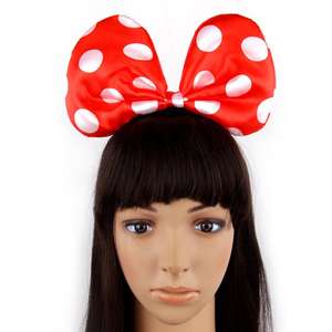 Serre-têtes de fête tendance pour femmes et filles, avec grand nœud et oreilles de souris, à pois - Product Image 4