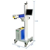 Machine de marquage laser à fibre avec positionnement visuel automatique, caméra CCD de bureau, 20w 30w 50w 100w, avec bande transporteuse, carte d'accès IC