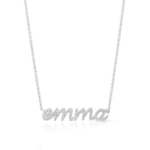 Collar con Colgante de Diamante con Nombre, Cadena de Plata de Ley 925, Pequeño Tesoro con Certificado CE, Regalo para Mujeres y Niñas - Product Image 4