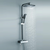 Robinet de bain-douche classique à poignée unique Robinets populaires à affichage numérique et à température mesurée Noyau de valve en céramique Surface polie