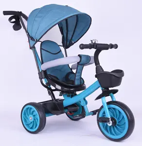 Baby pflege 4 IN 1 Kinder Trike Baby Walker Dreirad 1-6 Jahre alt Kinderwagen Jungen und Mädchen mit Sonnenschirmen