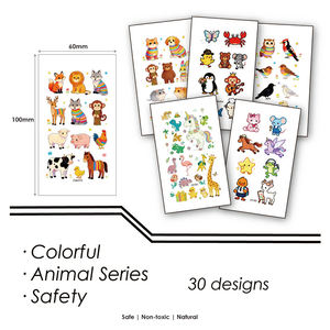 Tatuajes Temporales Ecológicos de Papel para Niños, Diseños de Animales, Mariposas, para Cara y Cuerpo, Artículos de Fiesta Modernos - Product Image 3