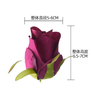 Têtes de roses artificielles en tissu tissé, rose champagne, rouge, pour décoration de mariage, artisanat, bouquet - Product Image 5