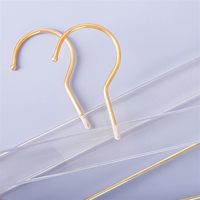 Cintre en acrylique transparent doré de 10 pièces pour pantalons et jupes en acrylique transparent avec crochets et pinces