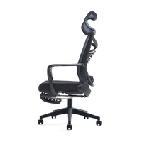 Chaise de bureau exécutive ergonomique moderne en maille respirante, dossier haut, réglable en hauteur, pivotante
