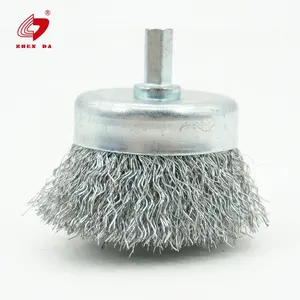 Steel Wire Cup Brush Coarse Crimped with 1/4 Inch Hex Shank for Light Duty Cleaning