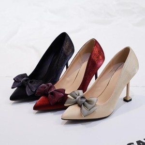 Size 30-43 Talon Haut Latest Designer Bow Upper Chaussure Femme Sandals Shoes Women <b>Heels</b> for Elegant Lady - Product Image 4