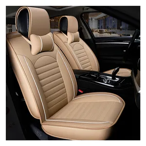 Conjunto completo de fundas impermeables para asientos de coche, accesorios de Interior de coche, cojines de cuero de lujo, 13 Uds.