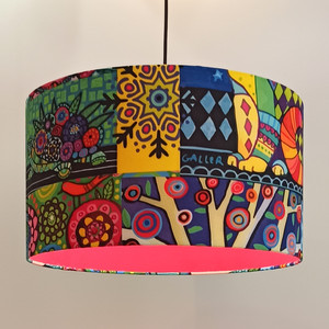 FRIDA KAHLO COLOR-IN CULTURE, paralume fatto a mano, lampada a sospensione - Product Image 1