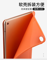 Étui de protection en silicone avec mode veille automatique pour iPad Air 1/2 9,7 pouces et Air 4/5 10,9 pouces, avec design tridimensionnel