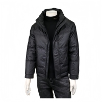 Veste matelassée pour homme, col montant, coupe-vent, veste d'hiver, coupe ajustée, fermeture éclair intégrale, vêtements d'extérieur pour homme