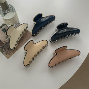 Ingrosso Personalizzato Donna Nero Bianco Rosa 11cm Grande morsetto Jumbo Xl Due Tone Pianura Ricicli Acetato Artiglio Clip per Capelli Spessi - Product Image 1