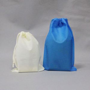 Sac à chaussures en tissu non tissé réutilisable, écologique, de marque Meiqiang, personnalisé et pas cher, imprimé en sérigraphie, avec cordon de serrage, pour le rangement - Product Image 3