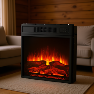 Chimenea Eléctrica Empotrable de 18 Pulgadas, Calentador Interior de Pared con Control Remoto y Niveles de Brillo de Llama Ajustables - Product Image 2