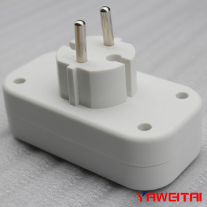 YW-7382 Ổ Cắm Điện Gắn Tường Châu Âu Ổ Cắm <span class=keywords><strong>1</strong></span> Đến <span class=keywords><strong>2</strong></span> Schuko Bộ Chuyển Đổi Du Lịch EU Có Nối Đất - Product Image 5