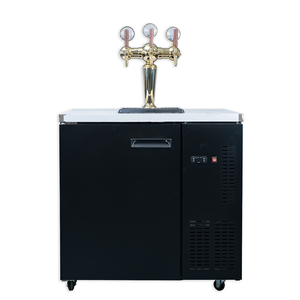 Distributore di birra alla spina <span class=keywords><strong>professionale</strong></span> 3-Tap tipo T con doppio sistema di raffreddamento e torre in acciaio inossidabile resistente - Product Image 1