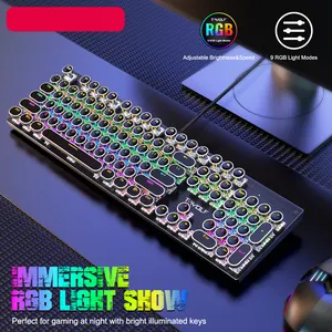 Chơi Game bàn phím chuột cảm giác cơ khí RGB LED <span class=keywords><strong>Backlit</strong></span> Gamer bàn phím USB có dây máy tính trò chơi bàn phím cho PC máy tính xách tay - Product Image 6