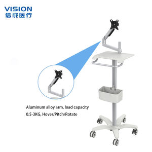 Tablette médicale en alliage d'aluminium <span class=keywords><strong>de</strong></span> style industriel Chariot <span class=keywords><strong>pour</strong></span> ordinateur <span class=keywords><strong>portable</strong></span> à prix d'usine Chariot médical avec <span class=keywords><strong>support</strong></span> métallique - Product Image 5