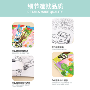 Libro <span class=keywords><strong>da</strong></span> <span class=keywords><strong>Colorare</strong></span> Personalizzato Keybaby con 20 Pagine, 4 Stili di Disegno, Carta Spessa, Colori Vivaci, Libro <span class=keywords><strong>da</strong></span> Dipingere Fai-<span class=keywords><strong>da</strong></span>-Te per Bambini e Bambine - Product Image 5